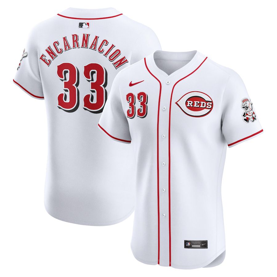 Men Cincinnati Reds #33 Christian Encarnacion-Strand Nike White Home Elite Player MLB Jersey->->MLB Jersey